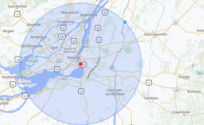 Carte du Grand Montréal